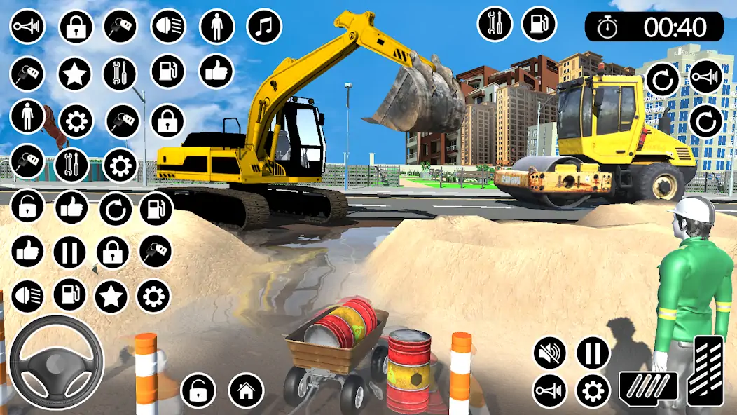 Download US Construction Games Sim JCB [MOD, Unlimited coins] + Hack [MOD, Menu] for Android