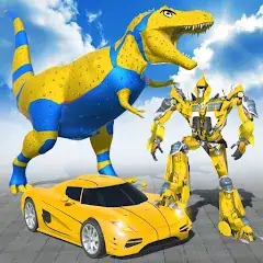Download Flying Dino Robot Car Games [MOD, Unlimited money/gems] + Hack [MOD, Menu] for Android