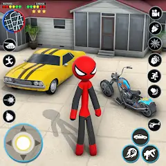 Download StickMan Rope Hero Spider Game [MOD, Unlimited money/gems] + Hack [MOD, Menu] for Android