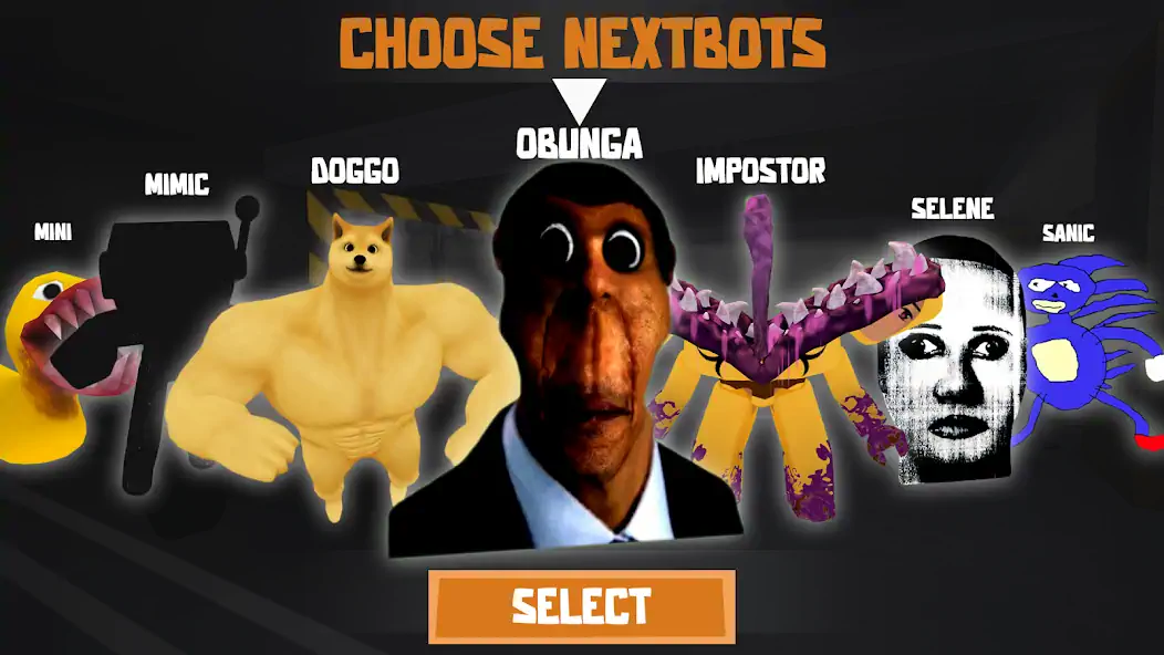 Download Nextbots: Obunga Chase Rooms [MOD, Unlimited money] + Hack [MOD, Menu] for Android