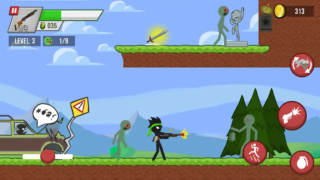 Download Stickman vs Zombies [MOD, Unlimited coins] + Hack [MOD, Menu] for Android