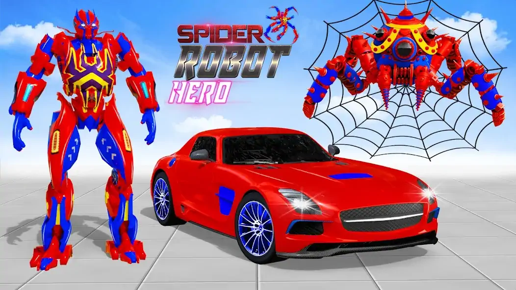 Download Spider Robot: Robot Car Games [MOD, Unlimited money/gems] + Hack [MOD, Menu] for Android