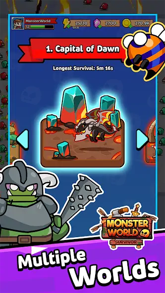 Download Monster World: Survival.io [MOD, Unlimited coins] + Hack [MOD, Menu] for Android