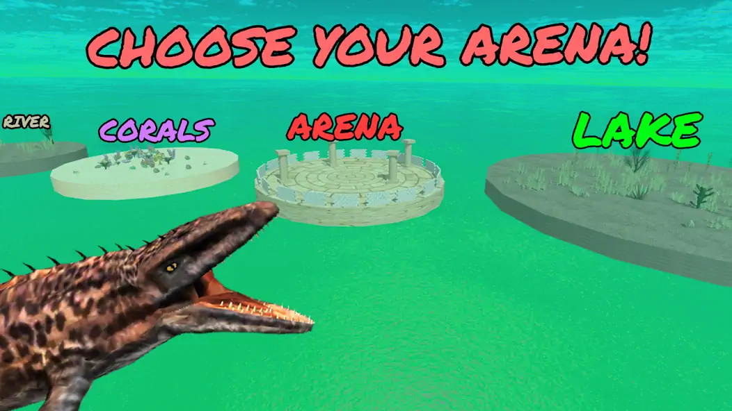 Download Dino Battle Arena Jurassic Sea [MOD, Unlimited coins] + Hack [MOD, Menu] for Android