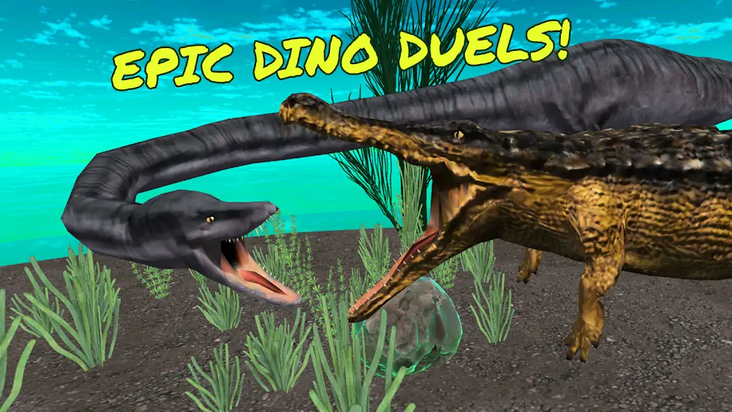 Download Dino Battle Arena Jurassic Sea [MOD, Unlimited coins] + Hack [MOD, Menu] for Android