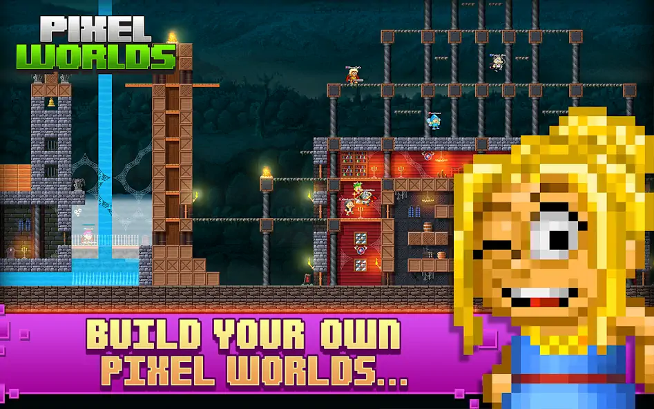Download Pixel Worlds: MMO Sandbox [MOD, Unlimited coins] + Hack [MOD, Menu] for Android