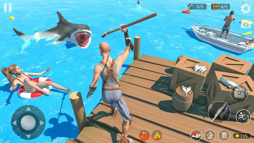 Download Angry Shark Attack Game [MOD, Unlimited coins] + Hack [MOD, Menu] for Android