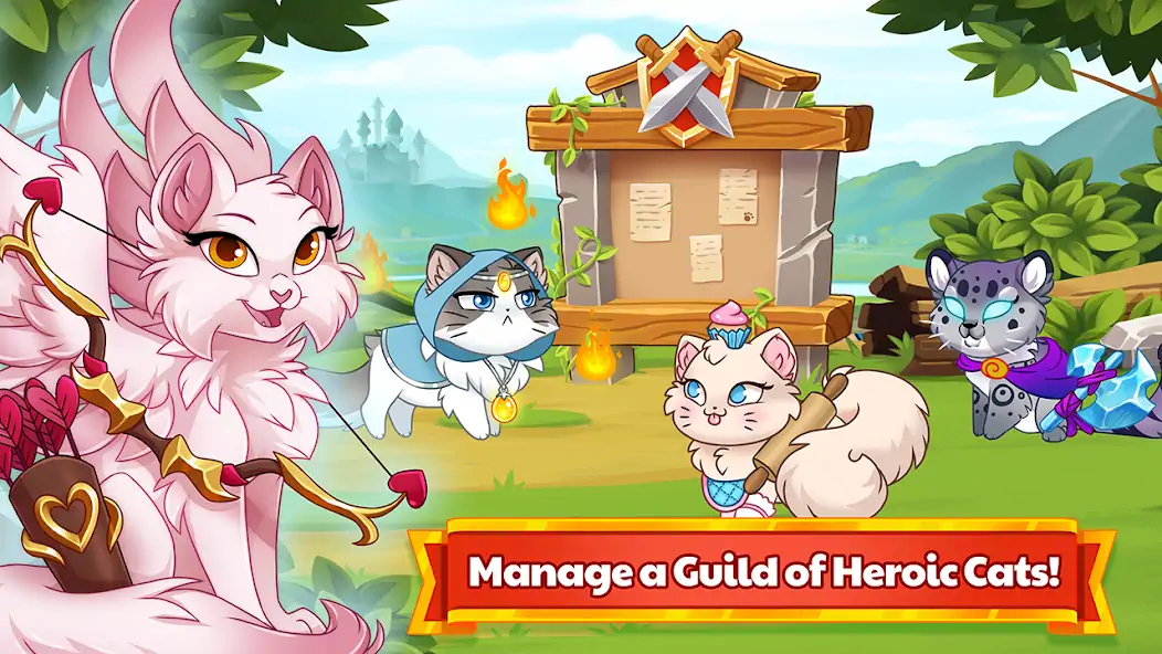Download Castle Cats - Idle Hero RPG [MOD, Unlimited money/coins] + Hack [MOD, Menu] for Android