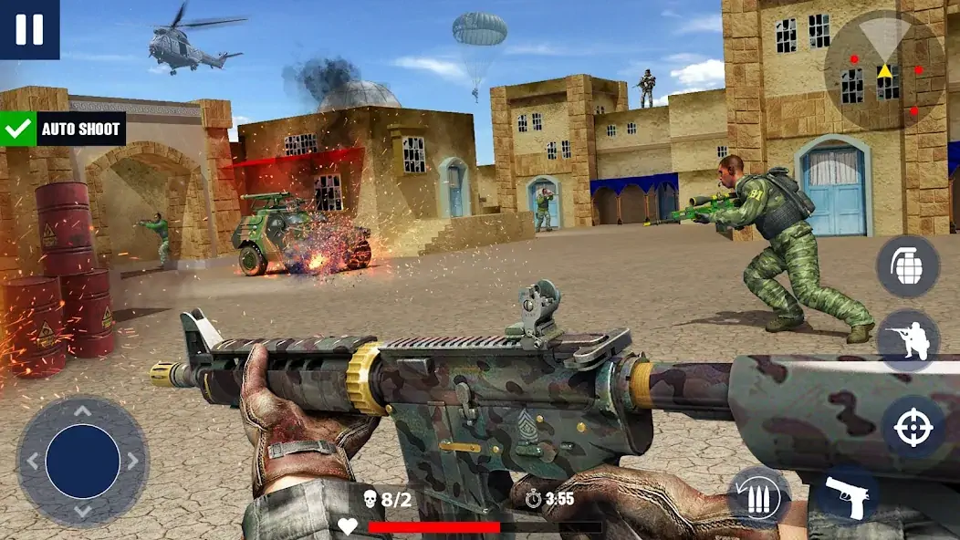 Download War Zone: Gun Shooting Games [MOD, Unlimited money/gems] + Hack [MOD, Menu] for Android