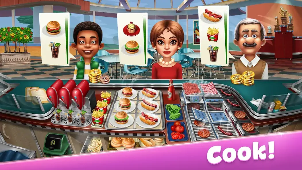 Download Cooking Fever: Restaurant Game [MOD, Unlimited money/coins] + Hack [MOD, Menu] for Android