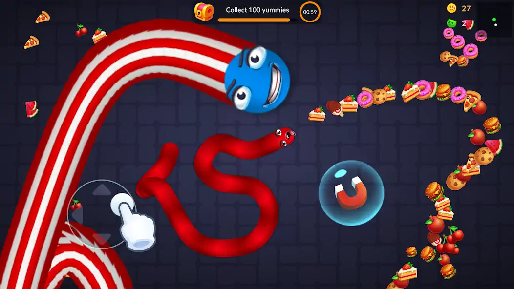 Download Snake vs Worms: Fun .io Zone [MOD, Unlimited money/coins] + Hack [MOD, Menu] for Android