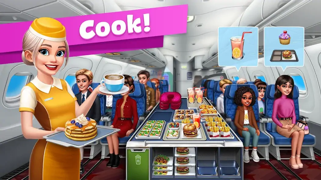 Download Airplane Chefs - Cooking Game [MOD, Unlimited money] + Hack [MOD, Menu] for Android