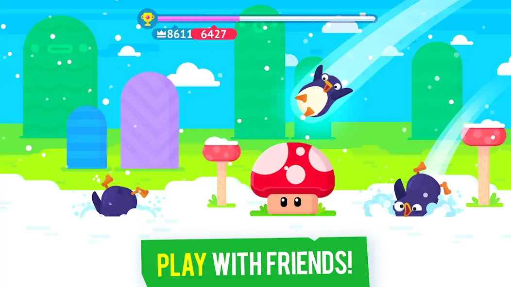 Download Bouncemasters: Penguin Games [MOD, Unlimited money/gems] + Hack [MOD, Menu] for Android