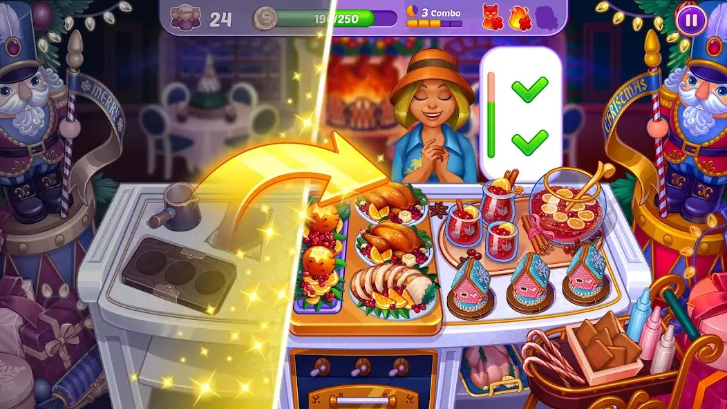 Download Cooking Crush - Cooking Game [MOD, Unlimited coins] + Hack [MOD, Menu] for Android