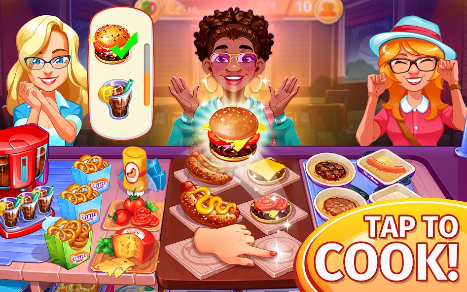 Download Cooking Craze: Restaurant Game [MOD, Unlimited money/gems] + Hack [MOD, Menu] for Android