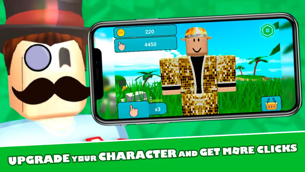 Download RoClicker - Robux [MOD, Unlimited coins] + Hack [MOD, Menu] for Android