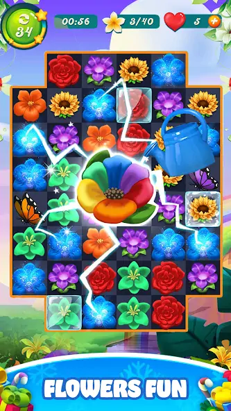 Download Bloom Rose - Match 3 Puzzles [MOD, Unlimited money] + Hack [MOD, Menu] for Android