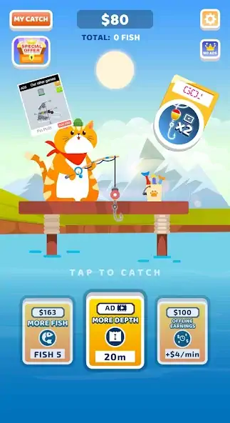 Download Idle Furry Fishing! [MOD, Unlimited money] + Hack [MOD, Menu] for Android