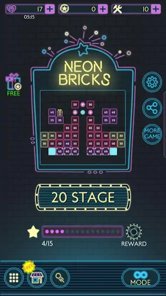 Download Neon bricks [MOD, Unlimited coins] + Hack [MOD, Menu] for Android