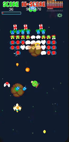 Download Galaxiga Retro Arcade Action [MOD, Unlimited money/gems] + Hack [MOD, Menu] for Android