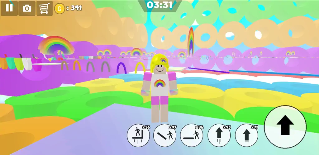 Download Rainbow Parkour sweet Girl [MOD, Unlimited money/coins] + Hack [MOD, Menu] for Android