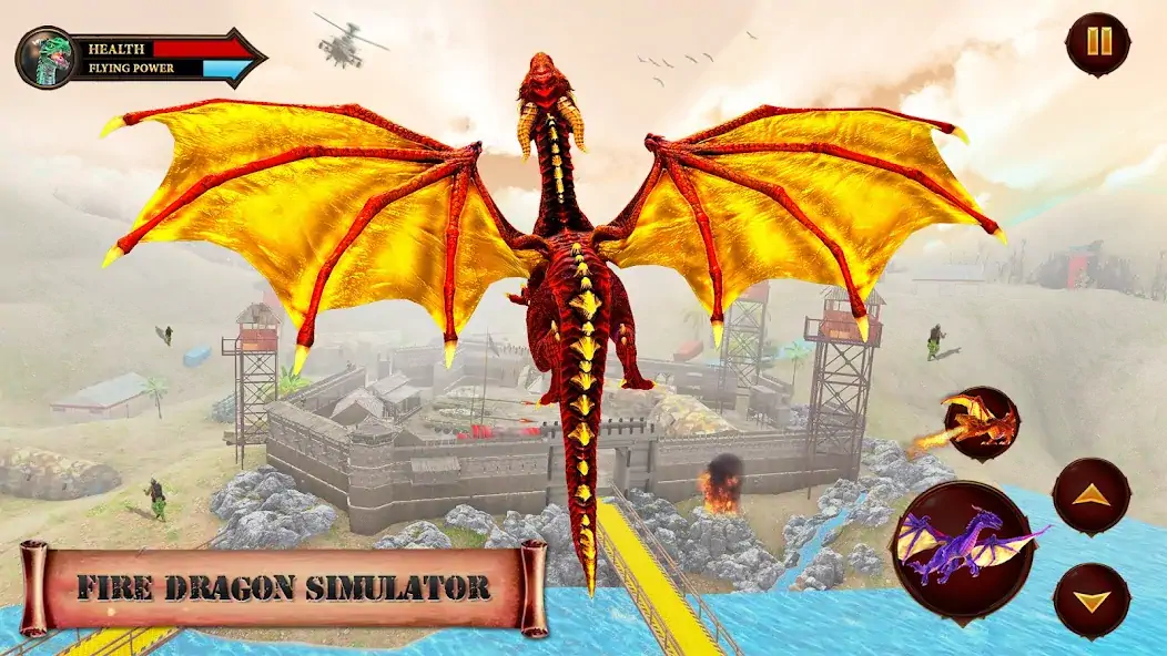 Download Flying Dragon Games Simulator [MOD, Unlimited money] + Hack [MOD, Menu] for Android