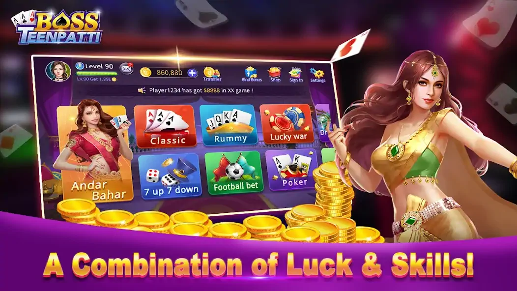 Download Boss Teenpatti [MOD, Unlimited coins] + Hack [MOD, Menu] for Android
