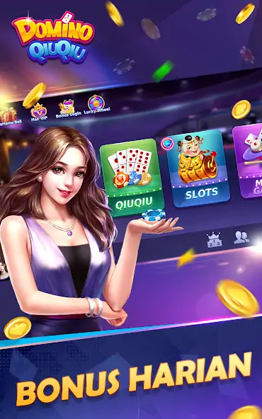 Download Domino QiuQiu-Gaple Slot Poker [MOD, Unlimited coins] + Hack [MOD, Menu] for Android