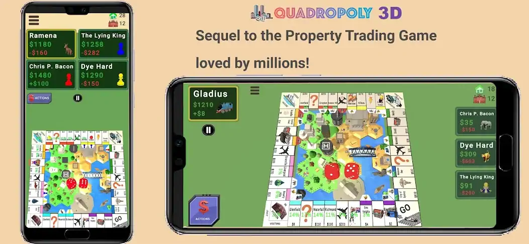 Download Quadropoly - Monopolist Tycoon [MOD, Unlimited coins] + Hack [MOD, Menu] for Android