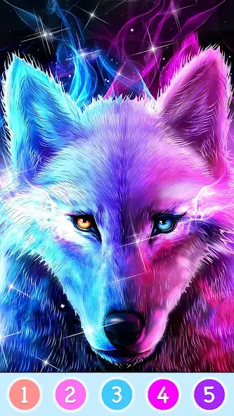 Download Wolf Coloring,Paint by numbers [MOD, Unlimited money] + Hack [MOD, Menu] for Android
