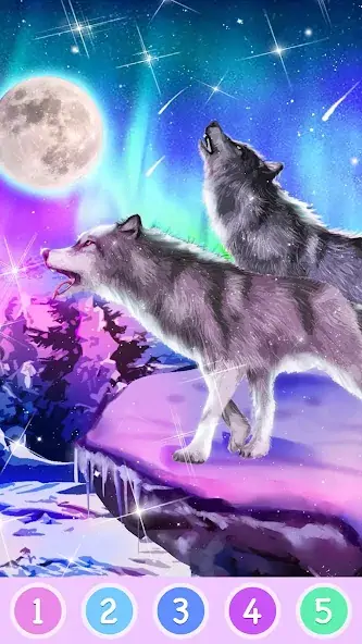 Download Wolf Coloring,Paint by numbers [MOD, Unlimited money] + Hack [MOD, Menu] for Android