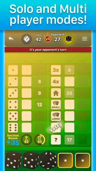 Download Yatzy: Dice Game Online [MOD, Unlimited money] + Hack [MOD, Menu] for Android