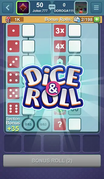 Download Dice-n-Roll online Yatzy [MOD, Unlimited coins] + Hack [MOD, Menu] for Android
