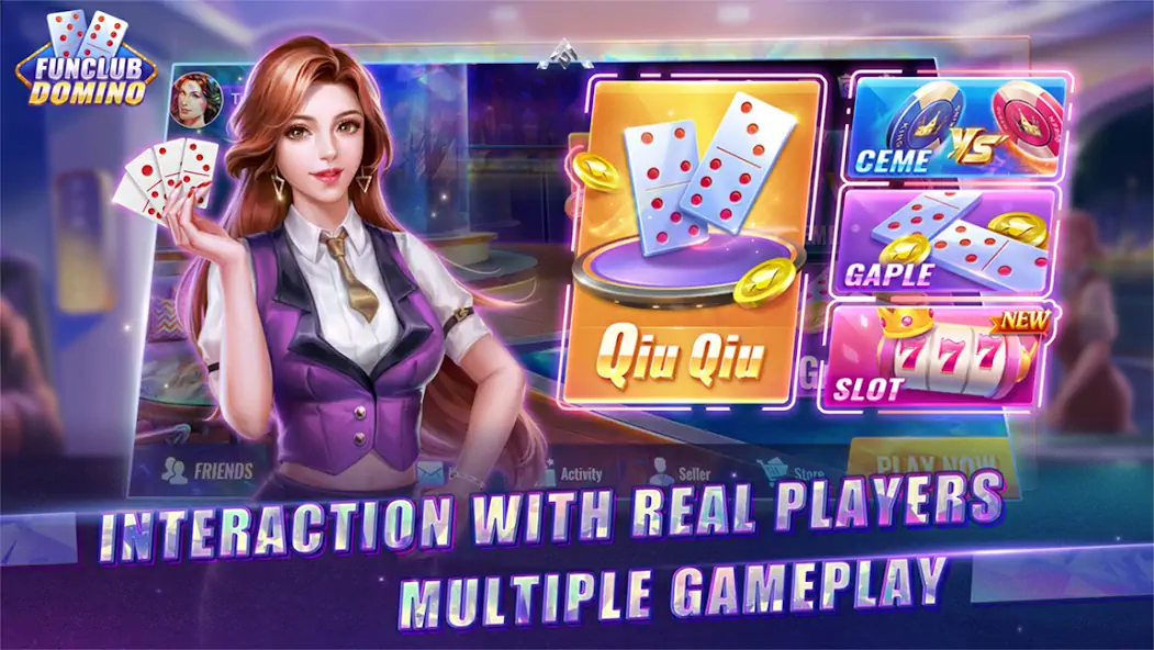 Download FunClub Domino DoubleSix Slot [MOD, Unlimited money/coins] + Hack [MOD, Menu] for Android