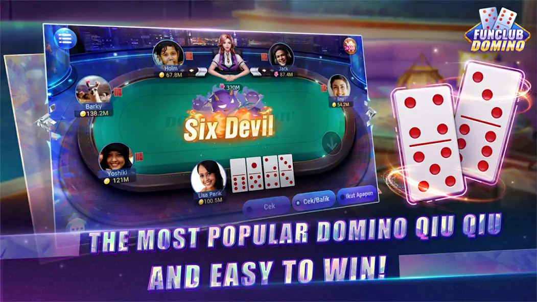 Download FunClub Domino DoubleSix Slot [MOD, Unlimited money/coins] + Hack [MOD, Menu] for Android