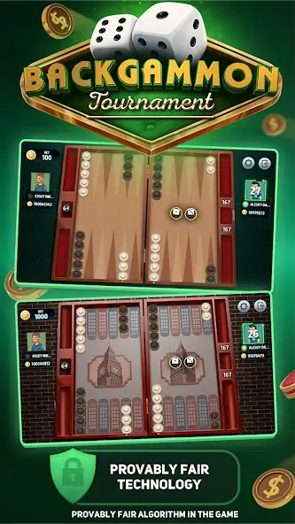 Download Backgammon Tournament [MOD, Unlimited coins] + Hack [MOD, Menu] for Android
