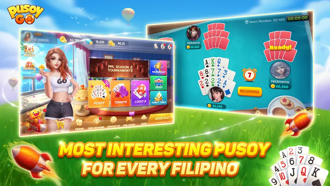 Download Pusoy Go-Competitive 13 Cards [MOD, Unlimited money] + Hack [MOD, Menu] for Android