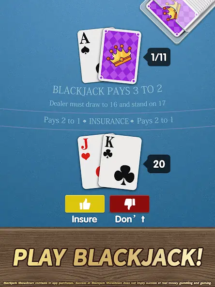 Download Blackjack Showdown: 21 Duel [MOD, Unlimited money/coins] + Hack [MOD, Menu] for Android