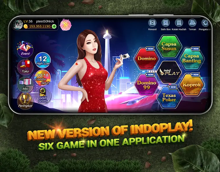 Download Indoplay-Capsa Domino QQ Poker [MOD, Unlimited coins] + Hack [MOD, Menu] for Android