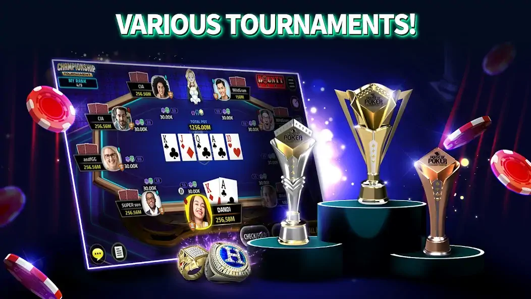 Download House of Poker - Texas Holdem [MOD, Unlimited money/gems] + Hack [MOD, Menu] for Android