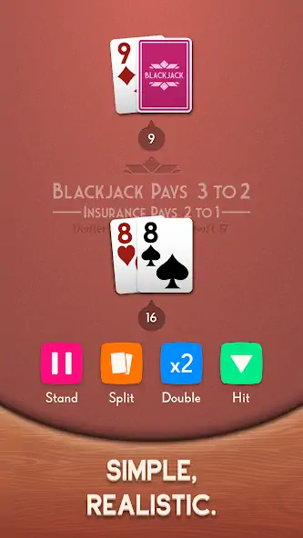 Download Blackjack 21:Casino Card Game [MOD, Unlimited coins] + Hack [MOD, Menu] for Android