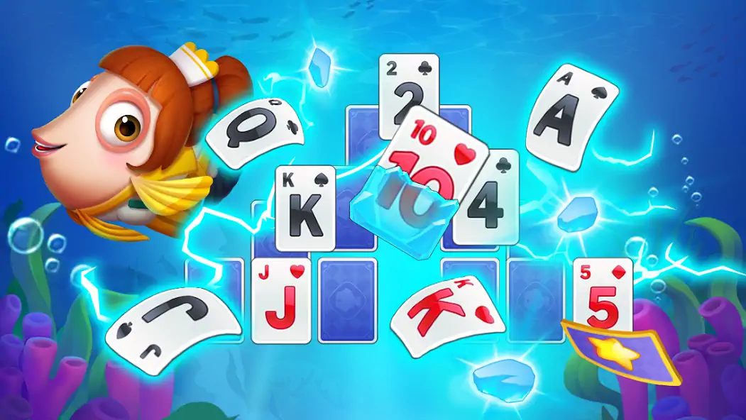 Download Solitaire TriPeaks Fish [MOD, Unlimited coins] + Hack [MOD, Menu] for Android
