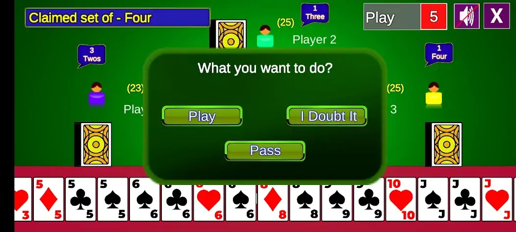 Download Bluff Card Game [MOD, Unlimited money] + Hack [MOD, Menu] for Android