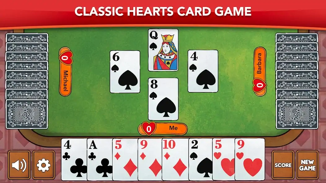 Download Hearts - Card Game Classic [MOD, Unlimited money] + Hack [MOD, Menu] for Android