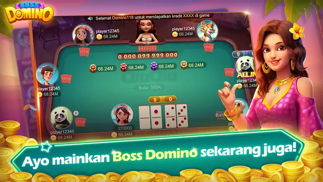 Download Boss Domino [MOD, Unlimited money/gems] + Hack [MOD, Menu] for Android