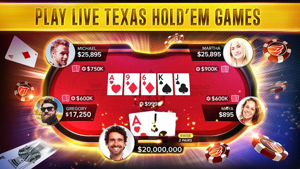 Download Poker Heat™ Texas Holdem Poker [MOD, Unlimited coins] + Hack [MOD, Menu] for Android