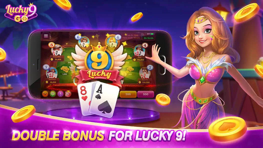Download Lucky 9 Go-Fun Card Game [MOD, Unlimited money] + Hack [MOD, Menu] for Android