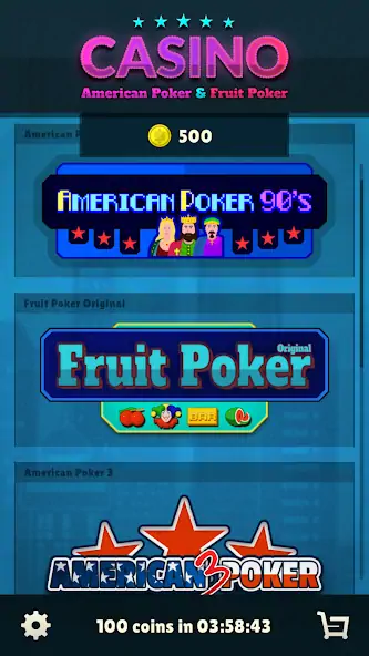 Download American Poker 90's Casino [MOD, Unlimited money/gems] + Hack [MOD, Menu] for Android