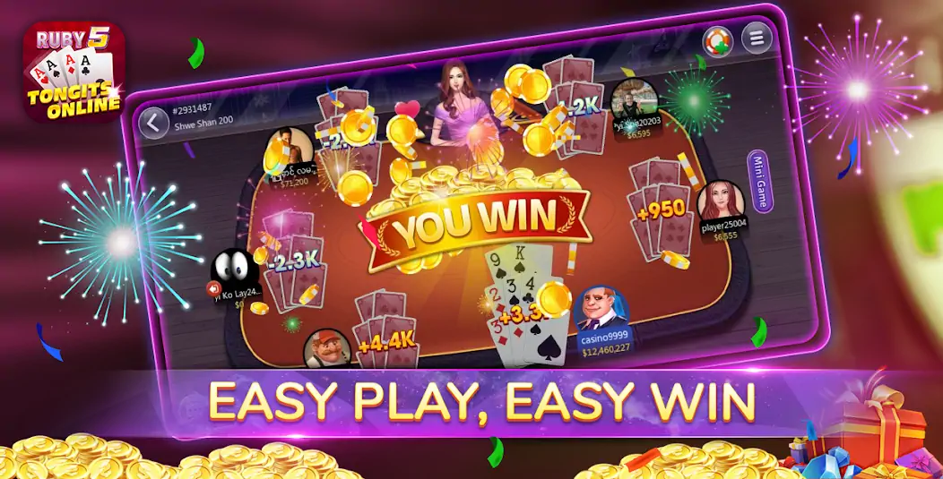Download Tongits Ruby - Slots, Pusoy [MOD, Unlimited money] + Hack [MOD, Menu] for Android