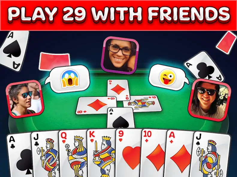Download Card Game 29 - Multiplayer Pro [MOD, Unlimited money] + Hack [MOD, Menu] for Android